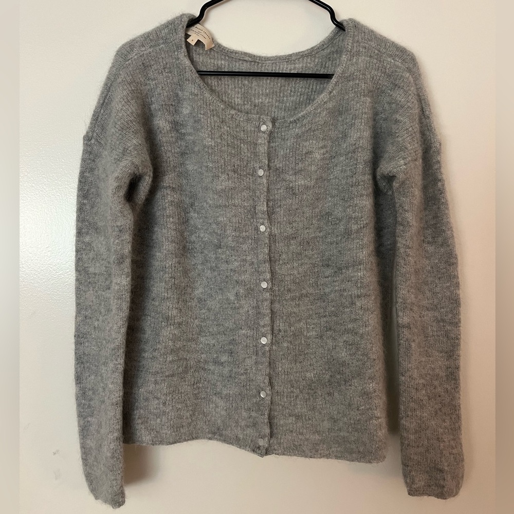 Mottled Grey Sezane Gaspard Cardigan Small